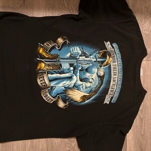 Black Graphic Soldier Men's Shirt